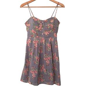 Vintage 90’s Deb Babydoll Coquette Fairy Grunge Floral Bohemian Mini Dress S